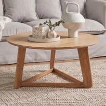 Ella Round Oak Wood Coffee Table
