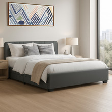 Quincy Faux Leather Bed with Drawers