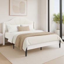 Stephie Faux Leather Bed Frame with LED