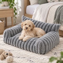 Pickles Faux Fur Dog Bed