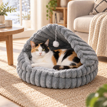Archie Faux Fur Pet Dome