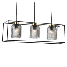 Simmons Iron & Glass 3 Light Pendant