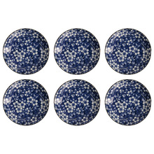 Tokyo Blue Sakura Round 16.5cm Porcelain Side Plates (Set of 6)