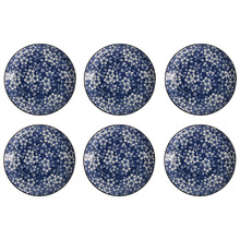 Tokyo Blue Sakura Porcelain Dinner Plates (Set of 6)
