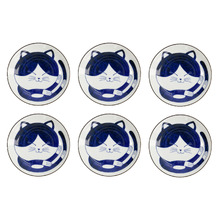 White Kawaii Cat Neko Side Plates (Set of 6)