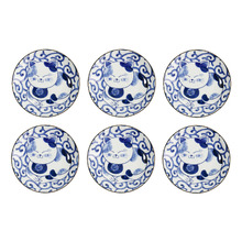 Kawaii Cat Neko Swirl Side Plates (Set of 6)