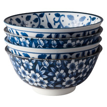 4 Piece Tokyo Blue Sakura Bowl Set