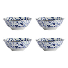 Kawaii Cat Neko Swirl 19.7cm Ramen Bowls (Set of 4)