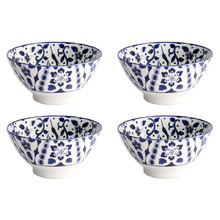 Tokyo Blue Maizuru Porcelain Ramen Bowls (Set of 4)