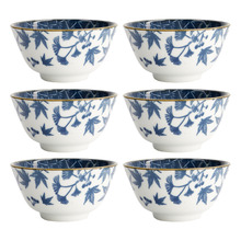 Flora Japonica Gingko 12cm Porcelain Rice Bowls (Set of 6)