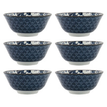 Flora Japonica Crane 15.5cm Porcelain Tayo Bowls (Set of 6)