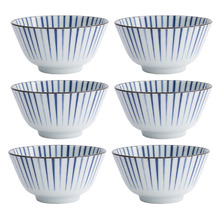 Natsu Tokusa 12cm Porcelain Rice Bowls (Set of 6)