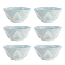 Lily Flower 15cm Porcelain Bowls (Set of 6)