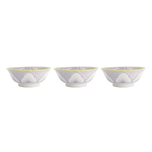 Lily Flower 20.5cm Porcelain Ramen Bowls (Set of 3)