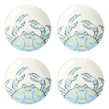 Seafood Crab 21.7cm Porcelain Deep Plates (Set of 4)