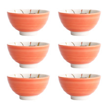 Seafood Lobster 11.2cm Porcelain Rice Bowls (Set of 6)