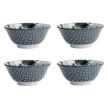 Asakusa Ninja 20.5cm Porcelain Bowls (Set of 4)