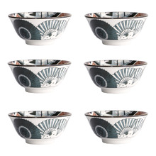 Asakusa Geisha 14.8cm Porcelain Bowls (Set of 6)