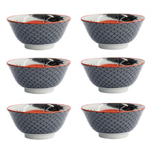 Asakusa Samurai 14.8cm Porcelain Bowls (Set of 6)