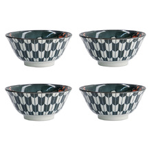 Asakusa Kabuki 20.5cm Porcelain Bowls (Set of 4)