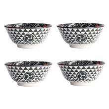 Asakusa Matsuri 20.5cm Porcelain Bowls (Set of 4)