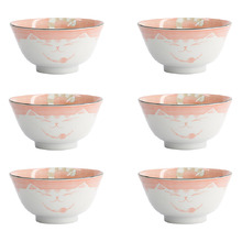 Kawaii Neko Cat 13cm Porcelain Bowls (Set of 6)