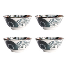 Asakusa Geisha 20.5cm Porcelain Bowls (Set of 4)