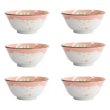 Kawaii Neko Cat 15cm Porcelain Bowls (Set of 6)