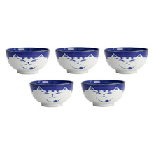 Kawaii Neko Cat 15.7cm Porcelain Bowls (Set of 5)