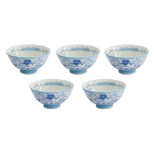 Kawaii Nami 11.4cm Porcelain Bowls (Set of 5)