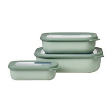 3 Piece Cirqula Rectangular Food Storage Container Set