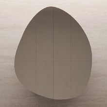 Massey 750mm Matte White Rock Mirrored Shaving Cabinet with Glass Shelves