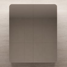 Massey 900mm Matte White Rectangular Mirrored Shaving Cabinet with Glass Shelves