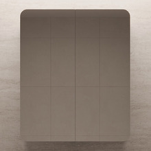 Massey 750mm Matte White Rectangular Mirrored Shaving Cabinet with Glass Shelves