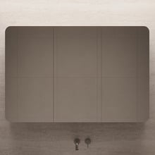 Massey 1200mm Matte White Rectangular Mirrored Shaving Cabinet with Glass Shelves