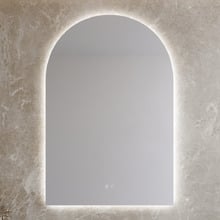 Kyra 900 x 600mm Arched LED Bathroom Mirror