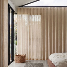 Custom Antigua Sheer S-Fold Single Panel Curtain & Track Set