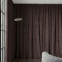 Custom Caspian Blockout S-Fold Single Panel Curtain & Track Set