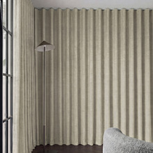 Custom Belmore Blockout S-Fold Single Panel Curtain & Track Set