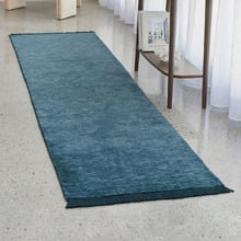 Navy Kinship Hand-Loomed Wool Runner