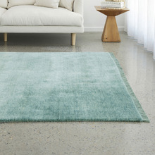 Sky Blue Kinship Hand-Loomed Wool Rug