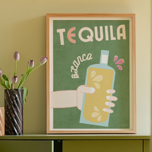 Tequila Blanco Framed Paper Print Wall Art