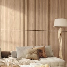 Acoura Space 1200 x 600mm Natural Oak Easy Stick Acoustic Slat Wall Panels (Set of 4)