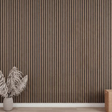Acoura Space 2700 x 600mm Rustic Walnut Acoustic Slat Wall Panel