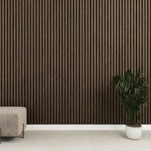 Acoura Space 2700 x 600mm Dark Wenge Slatted Acoustic Wall Panel