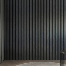 Acoura Space 2700 x 600mm Sugi Charcoal Slatted Acoustic Wall Panel