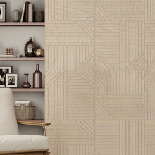 Acoura Space 600 x 600mm Natural Oak Easy-Stick Slatted Acoustic Wall Panels (Set of 4)