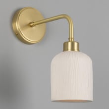 Sakura Ceramic & Brass Armed Wall Light