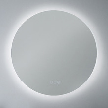 Silver Cargill Round LED Bathroom Mirror with Bluetooth