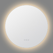 Silver Cargill Round LED Bathroom Mirror with Bluetooth